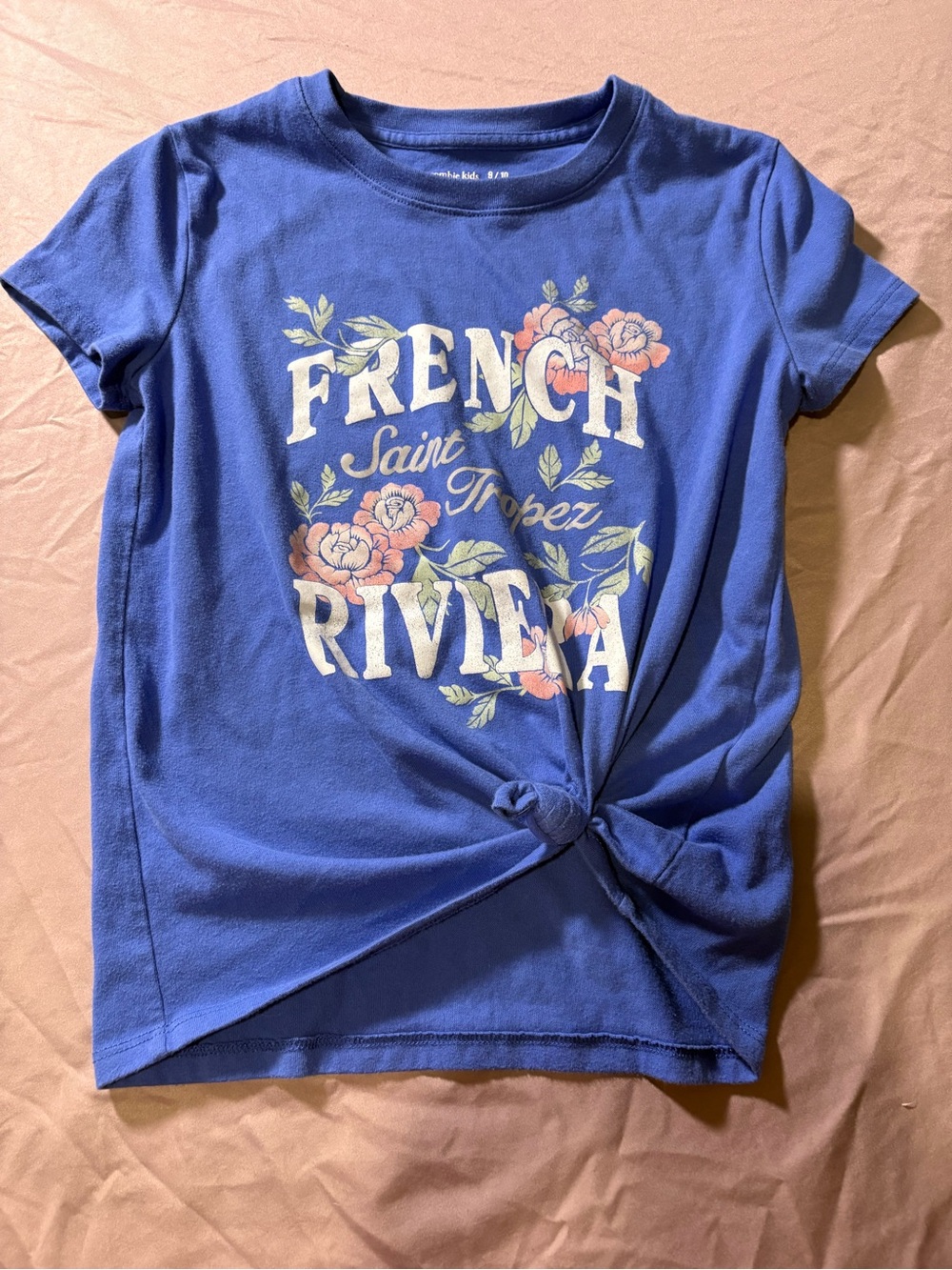 abercrombie kids Blue Floral 'French Riviera' Knot Tee